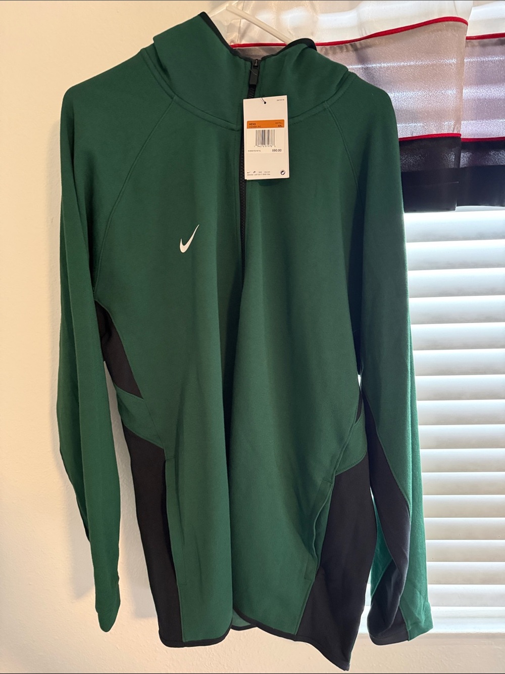 Nike Green and Black Athletic Zip Hoodie